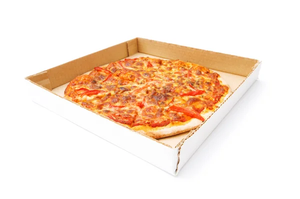 Pizza isolated on the white background — Stock Photo, Image