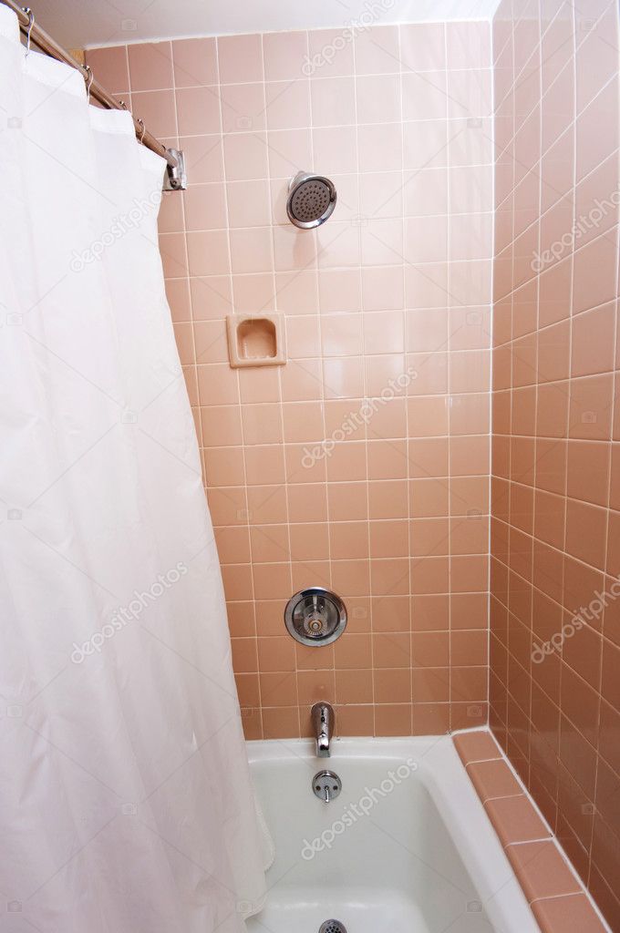Modern bathroom decorated with tiles