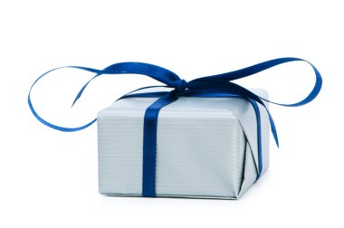 Gift box isolated on the white background clipart