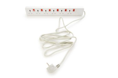 Extension cord isolated on the white background clipart