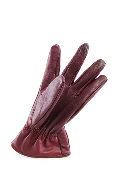 Δερμάτινα γάντια που απομονώνονται σε λευκό φόντο — Φωτογραφία Αρχείου