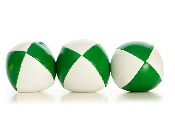 Green stress balls isolated on the white — Stock Photo, Image