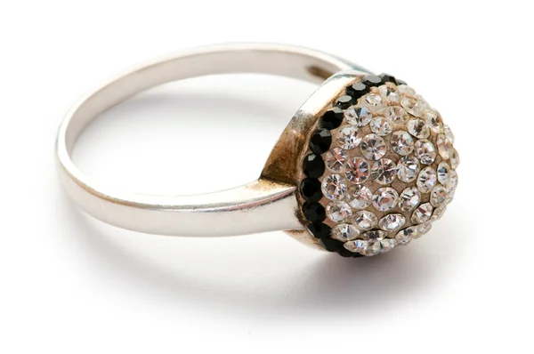 孤立在白色背景上的珠宝首饰戒指 — 图库照片