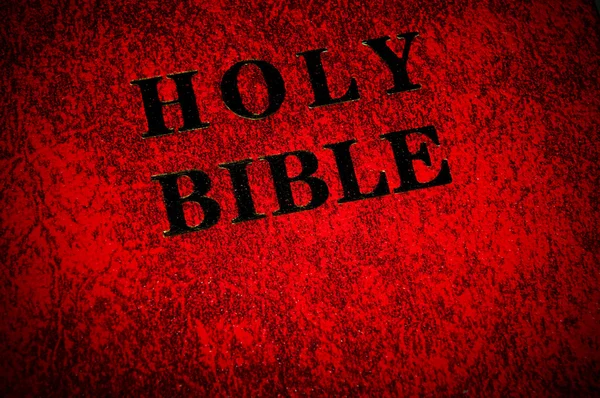 聖書本の赤い革のカバー — ストック写真