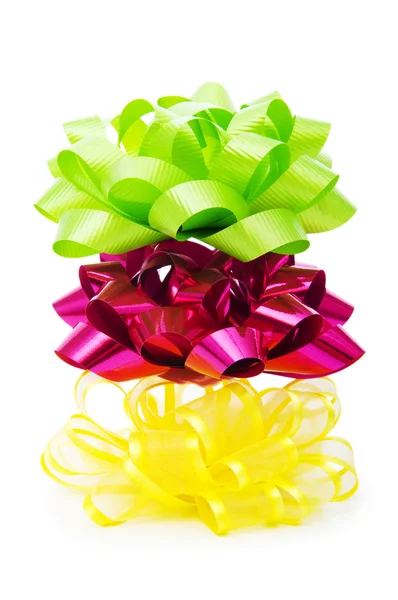 Colourful bows isolated on the white background — Stock Photo, Image