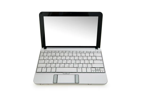 Elegante netbook isolato sullo sfondo bianco — Foto Stock