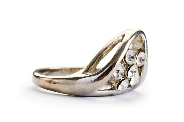Pierścień Biżuteria na białym tle na białym tle — Zdjęcie stockowe