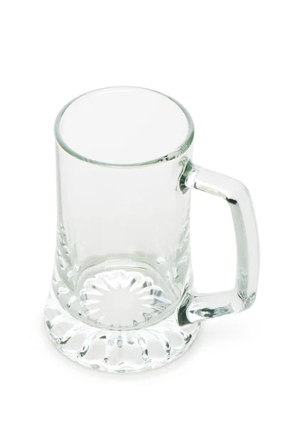 Szklanki piwa na białym tle na białym tle — Zdjęcie stockowe