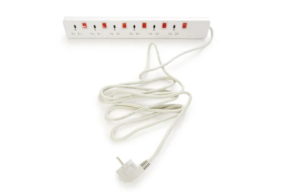 Extension cord isolated on the white background — Stock Photo, Image