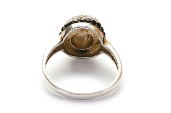 Smycken ring isolerat på den vita bakgrunden — Stockfoto