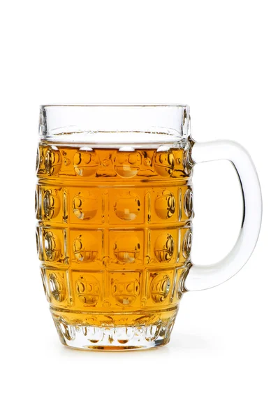 Ποτήρια μπίρας που απομονώνονται σε λευκό φόντο — Φωτογραφία Αρχείου
