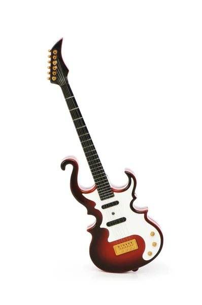 Dřevo kytara izolovaných na bílém pozadí — Stock fotografie