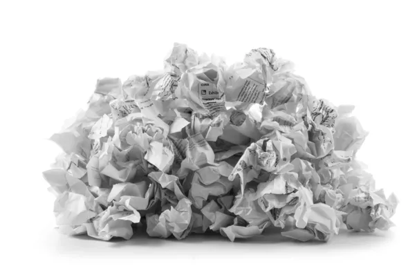 有很多的废纸回收利用概念 — 图库照片