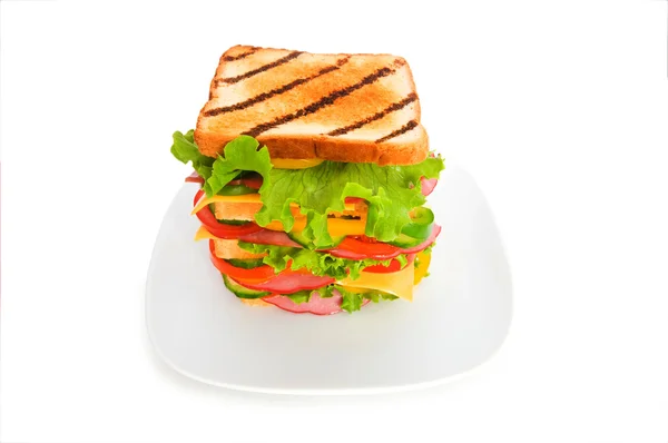 Riesen-Sandwich isoliert auf dem weißen — Stockfoto