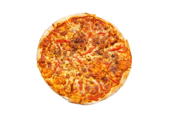 Pizza isolated on the white — Stock Photo, Image