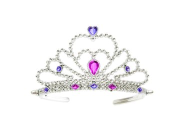 Silver diadem isolated on the white background clipart