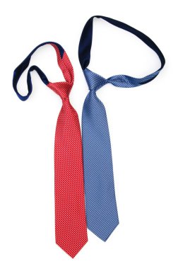 Silk tie isolated on the white background clipart