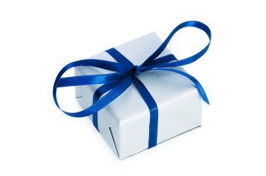 Gift box isolated on the white background clipart