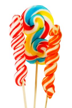 Colourful lollipop isolated on the white background clipart