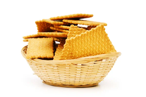 Leckere Kekse isoliert auf dem weißen Hintergrund — Stockfoto