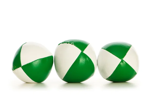 Palle di stress verde isolato sul bianco — Foto Stock