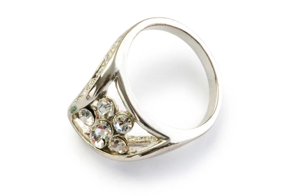 Pierścień Biżuteria na białym tle na białym tle — Zdjęcie stockowe