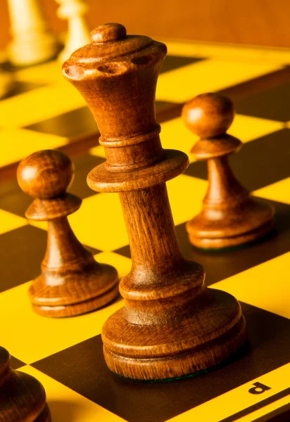ボード上のチェスの数字のセット — ストック写真
