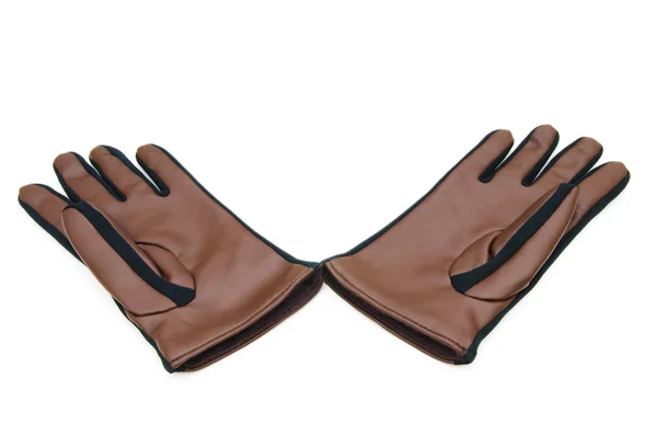 Kožené rukavice izolovaných na bílém pozadí — Stock fotografie