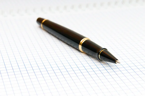 Pisanie piórem na puste strony — Zdjęcie stockowe