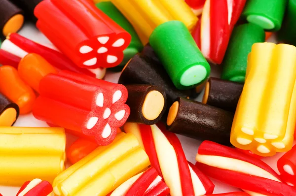 Fundo feito de doces coloridos — Fotografia de Stock