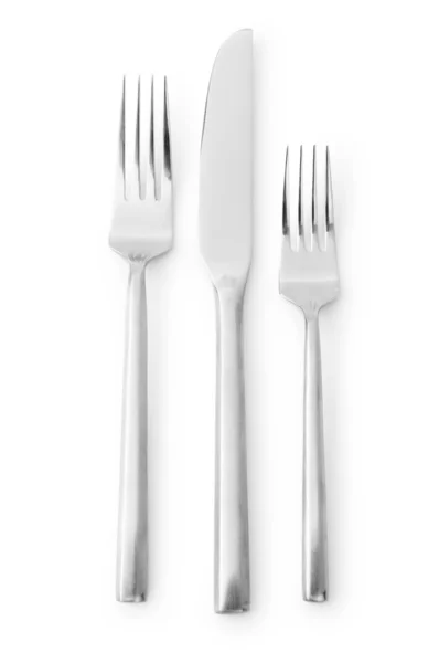 Asztali edények elszigetelt fehér background — Stock Fotó