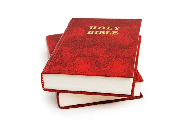흰색 배경에 고립 된 성경 책 — 스톡 사진