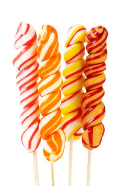 Colourful lollipop isolated on the white background clipart