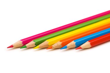 Various pencils isolated on the white background clipart