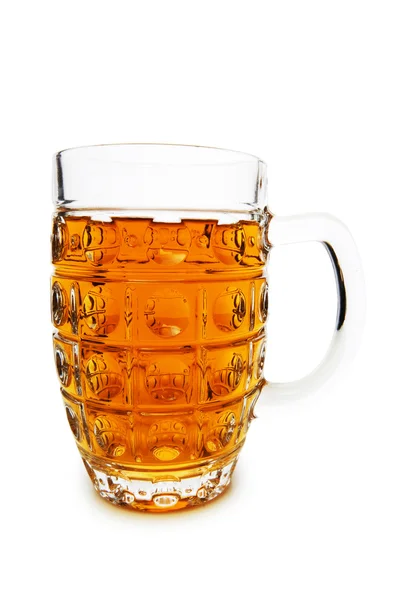 Bicchieri di birra isolati sullo sfondo bianco — Foto Stock