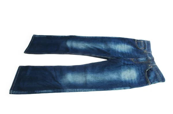 Par de jeans isolado no fundo branco — Fotografia de Stock