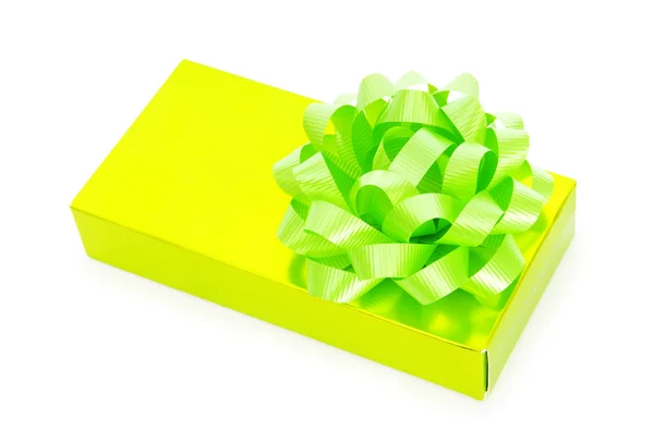 Подарункова коробка ізольована на білому тлі — стокове фото