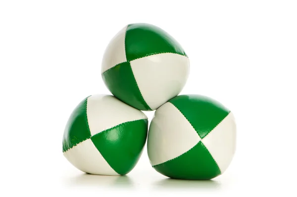 Зелені кулі напруги ізольовані на білому — стокове фото