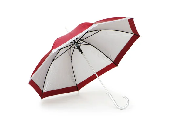 Kleurrijke paraplu geïsoleerd op de witte achtergrond — Stockfoto
