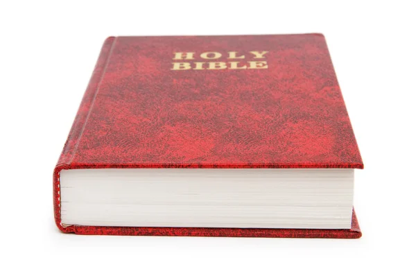 Livro bíblico isolado no fundo branco — Fotografia de Stock