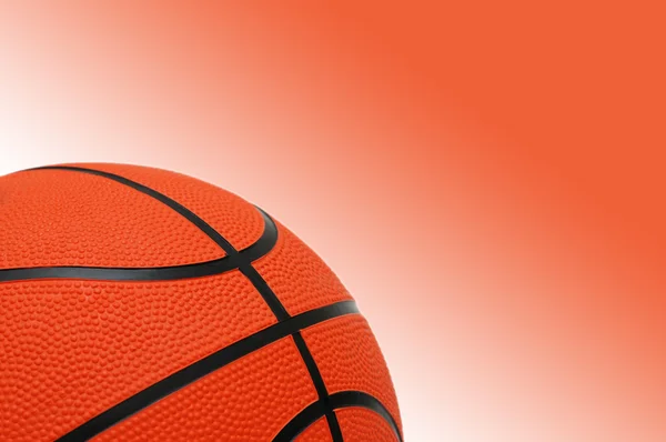 篮球对渐变橙色背景 — 图库照片