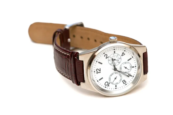 Hand horloge geïsoleerd op de witte achtergrond — Stockfoto