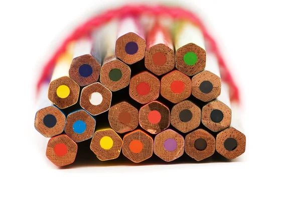 Lots of pencils isolated on the white background — Stock Photo, Image