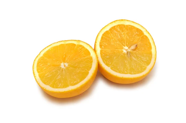 Duas tortas de laranja isoladas em branco — Fotografia de Stock