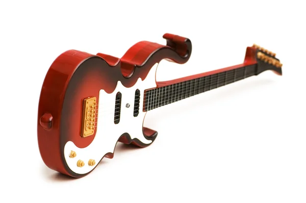 Rocková kytara izolovaných na bílém pozadí — Stock fotografie