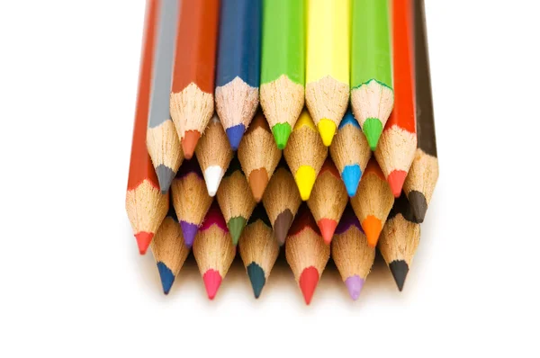 Colour pencils isolated on the white background — Stock Photo, Image