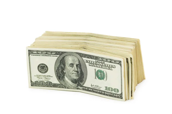 Dollar bank notes isolated on the white background — Stock Photo, Image