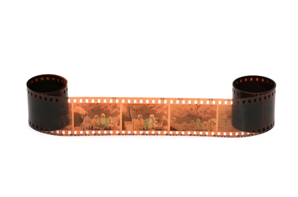 Rotolo di pellicola isolata sullo sfondo bianco — Foto Stock