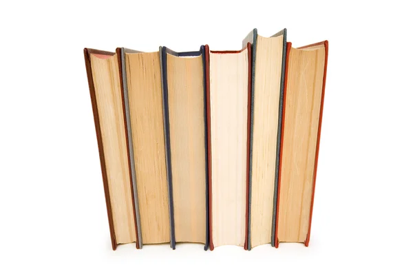 Varios libros aislados sobre el fondo blanco — Foto de Stock
