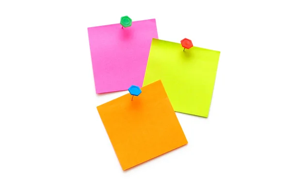 Post-it notes isolated on the white background — Stock Photo, Image